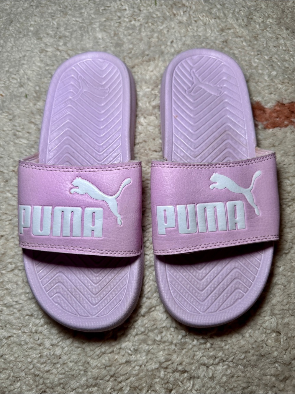 Puma Women's Slide Sandals in Pale Pink with White Logo 6.5 - Picture 9 of 9